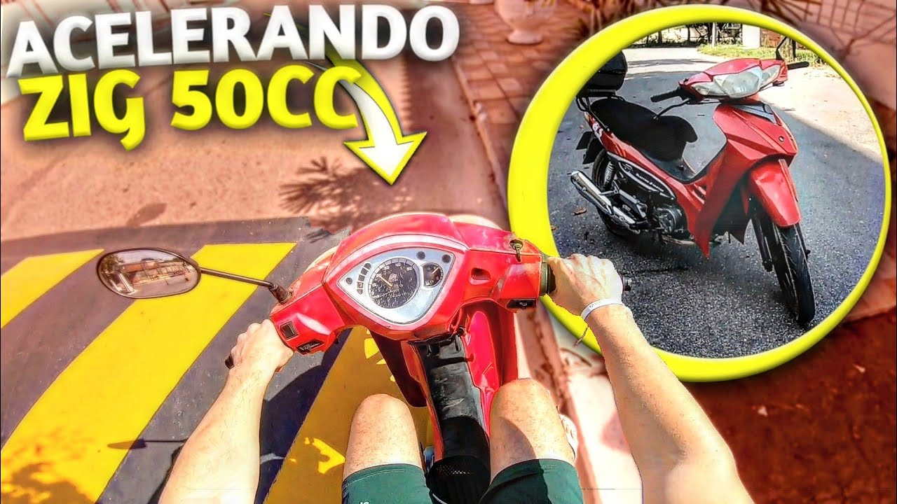 ACELERANDO ZIG 50cc CINQUENTINHA NA PISTA! É BOA?? *Precisa de Habilitação*