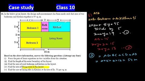 Case Study based on Linear Equations in two Variables Class 10 | Case Study Class 10 Maths CBSE