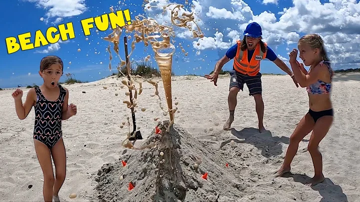 Beach Fun for Kids | Building a Sand Castle with H...