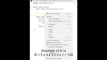 Java Program to find Factorial of a Number | Java Interview Questions and Answers #TAC #javaprogram