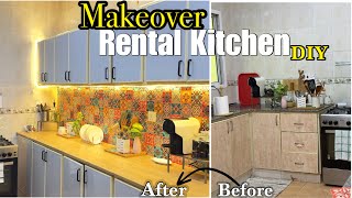 Kitchen Makeover Under Budget Rental Friendlykitchen Organisation Best Way To Apply Wallpaper
