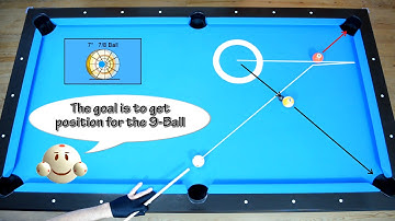 Cue Ball Path and Position Control Drill 3 - Aiming System - Pool & Billiard training lesson