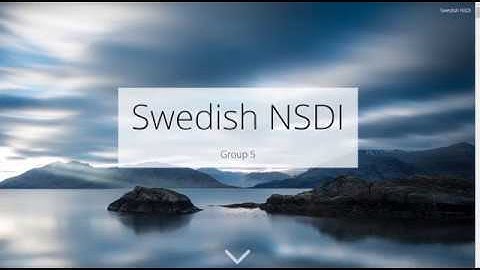 groep 5 - Sweden National Spatial Data Infrastructure