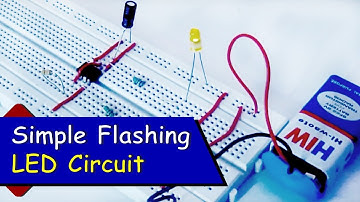Simple Flashing LED Circuit using 555 Timer IC