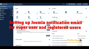 Setting up Joomla notification email for super user and registered users