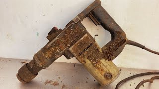 Old BOSCH Hammer Drill Restoration // Restore Antique Rusty MAKITA Rotary Hammer Drill