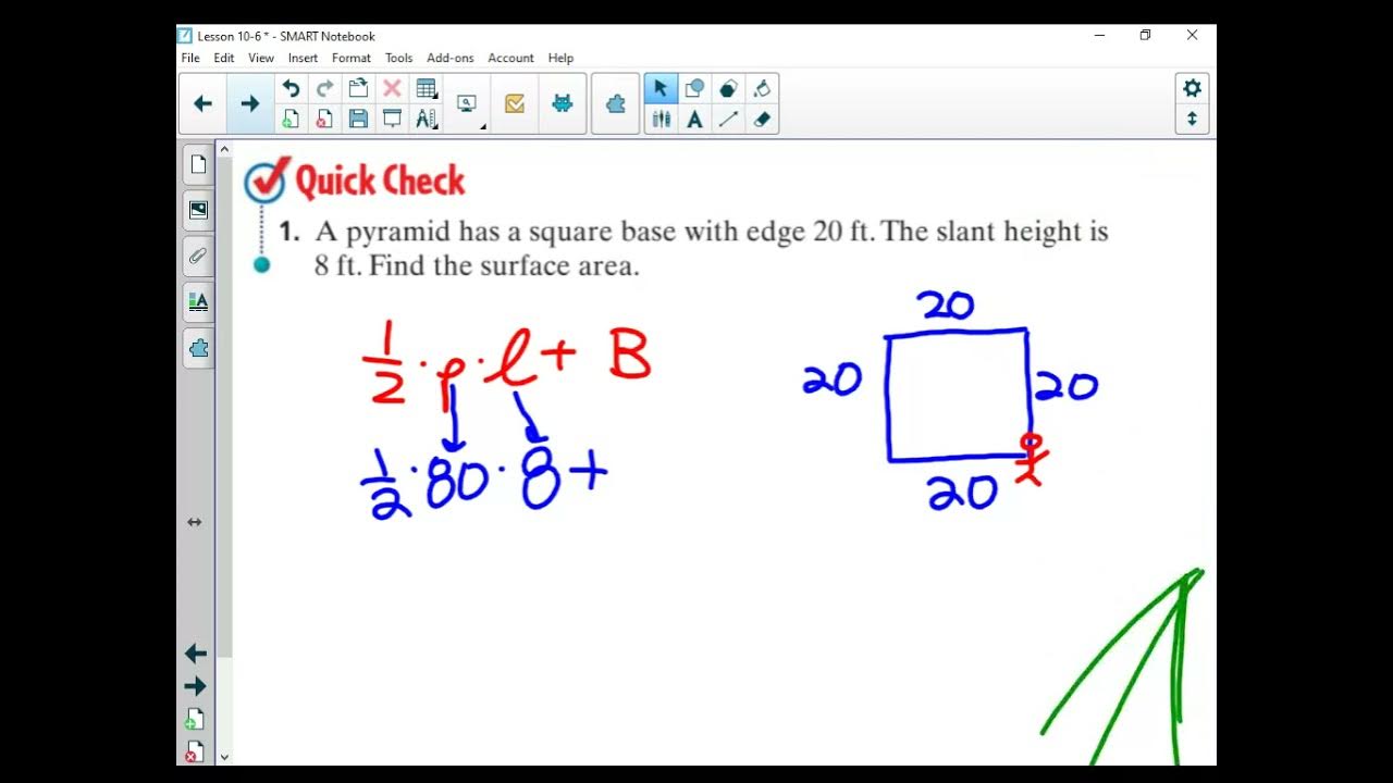 Lesson 106 Surface Area Pyramid, Cone, Sphere YouTube