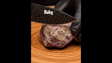 ASMR Gemstone Slicing – Ruby Edition #oddlysatisfying #gemstonecutting #satisfyingsoundsasmr