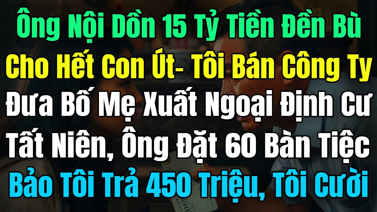 Ông Nội Dồn 15Tỷ Đền Bù Cho Hết Con Út, Tôi Bán CTy Đưa Bố Mẹ Xuất Ngoại, Tất Niên Ông Đặt 60Mâm Gọi