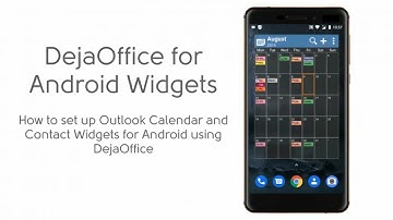 How to set up Outlook Calendar and Contact Widgets using DejaOffice