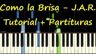 Video thumbnail of "COMO LA BRISA Piano Tutorial Cover Facil + Partitura PDF Sheet Music Easy Midi"