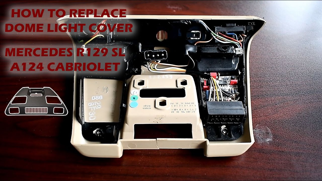 How to Replace/Install Mercedes R129/A124 Dome Light Cover YouTube