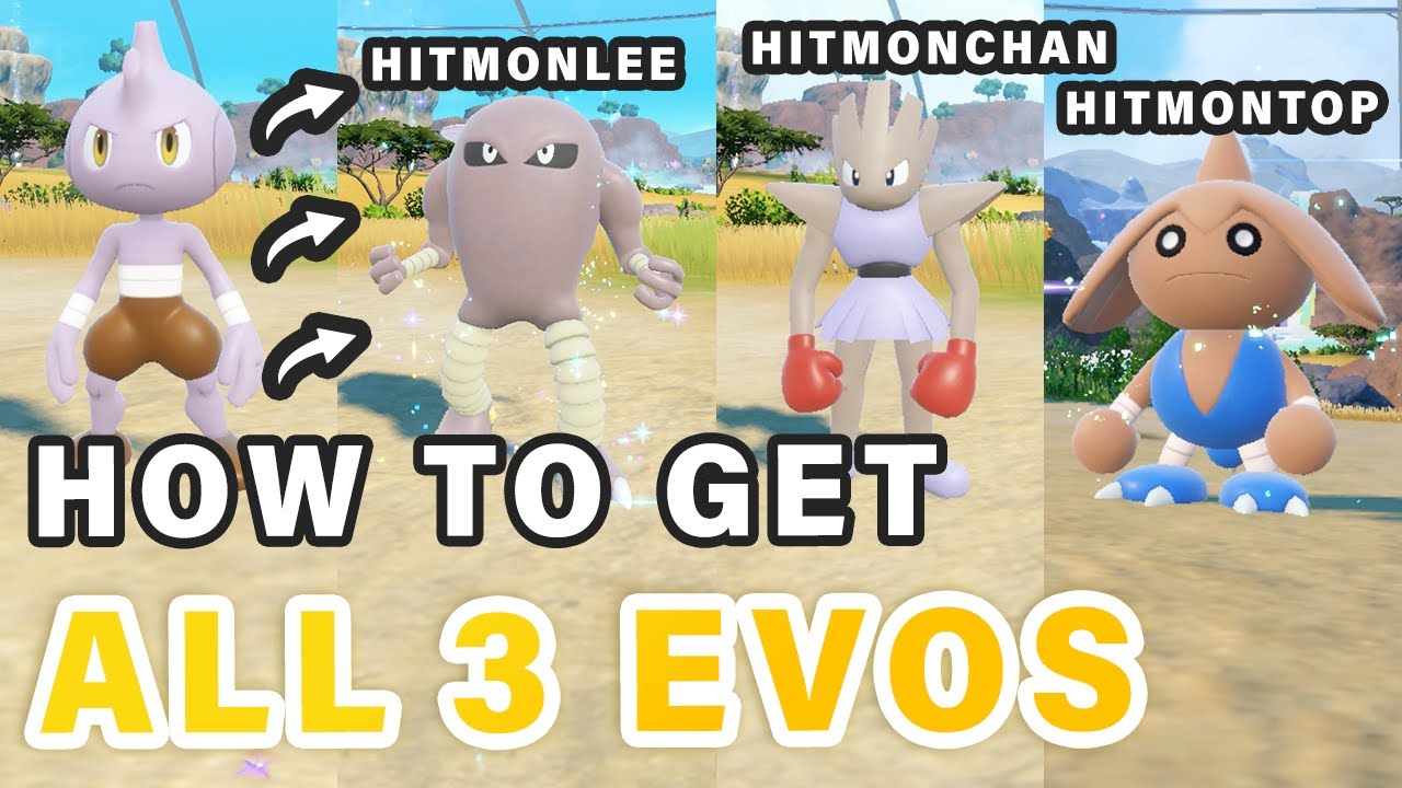 How to Evolve Tyrogue into Hitmonlee, Hitmonchan or Hitmontop ▻ Pokemon  Scarlet & Violet 