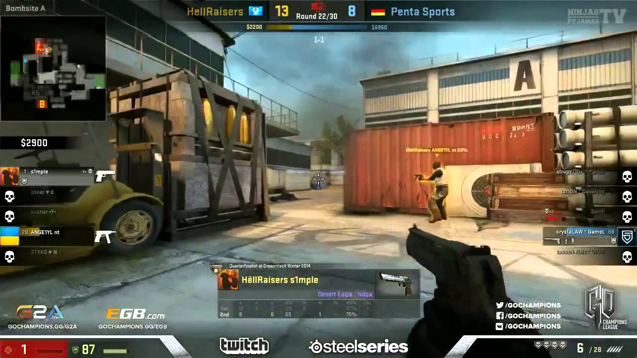 S1mple vs Penta   Deagle 5 HS ACE!