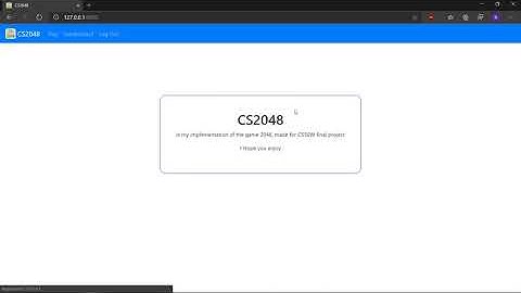 CS2048 - CS50 Web Final Project