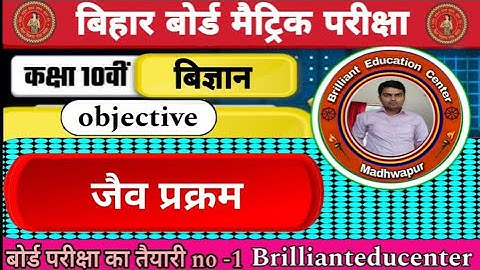 जैव प्रक्रम Objective Question Class 10 ||Chapter 6 jaiv prakram MCQ || भाग 1