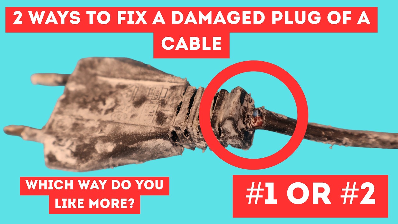 Wire Ripped From Plug 2 ways of repairing a torn plug of a cable - both different, both ...