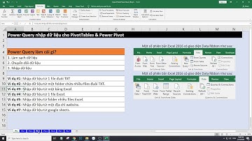 Power Query - Nhập dữ liệu từ một bảng Excel (Table) vào PivotTable & Power Pivot