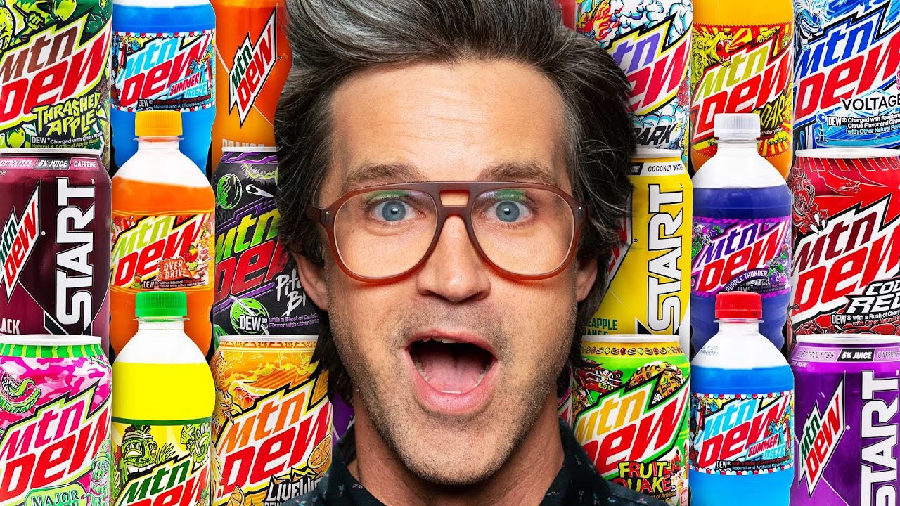 ⁣We Tried EVERY Mountain Dew Flavor