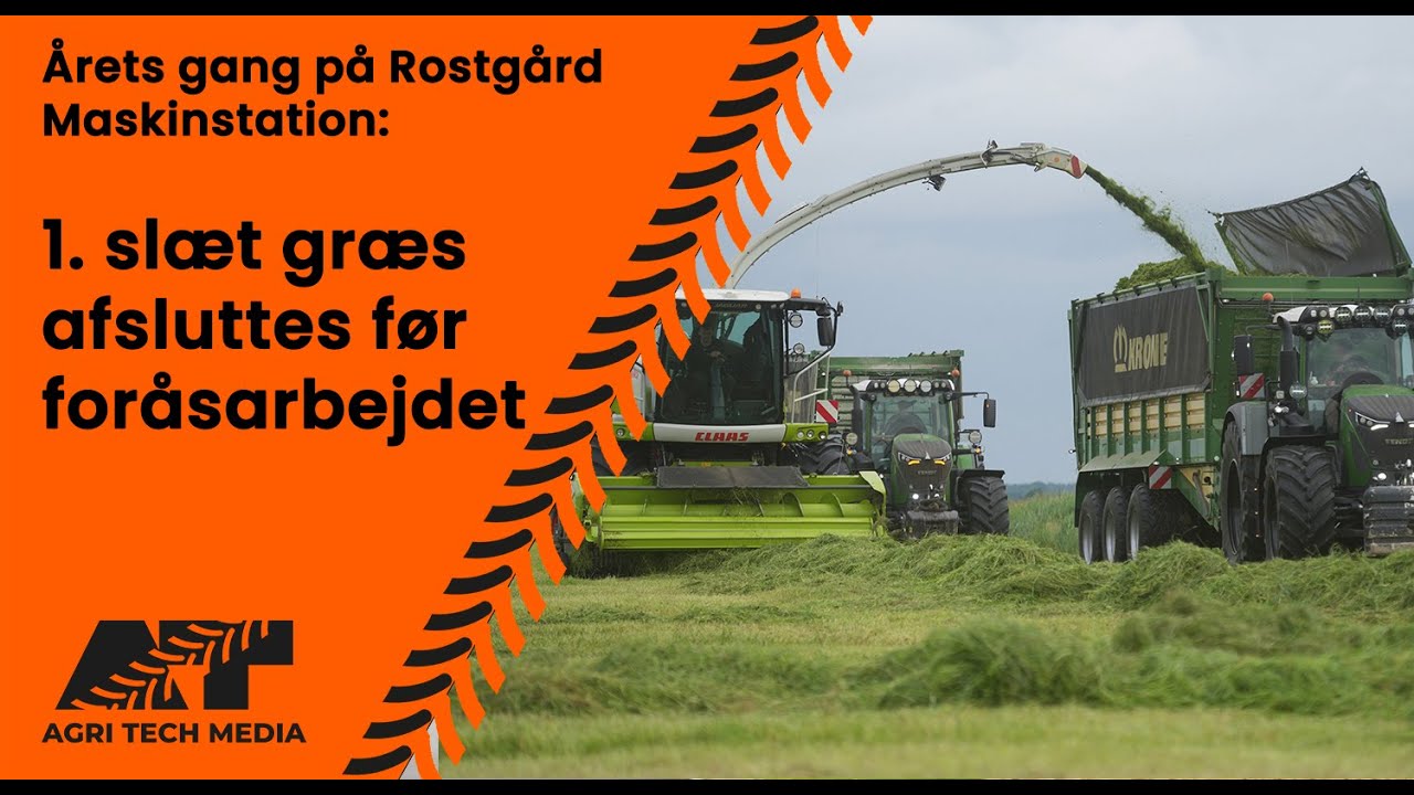 🇩🇰 Årets gang på Rostgård Maskinstation: Afsnit 3: 1. slæt græs afsluttes før forårsarbejdet