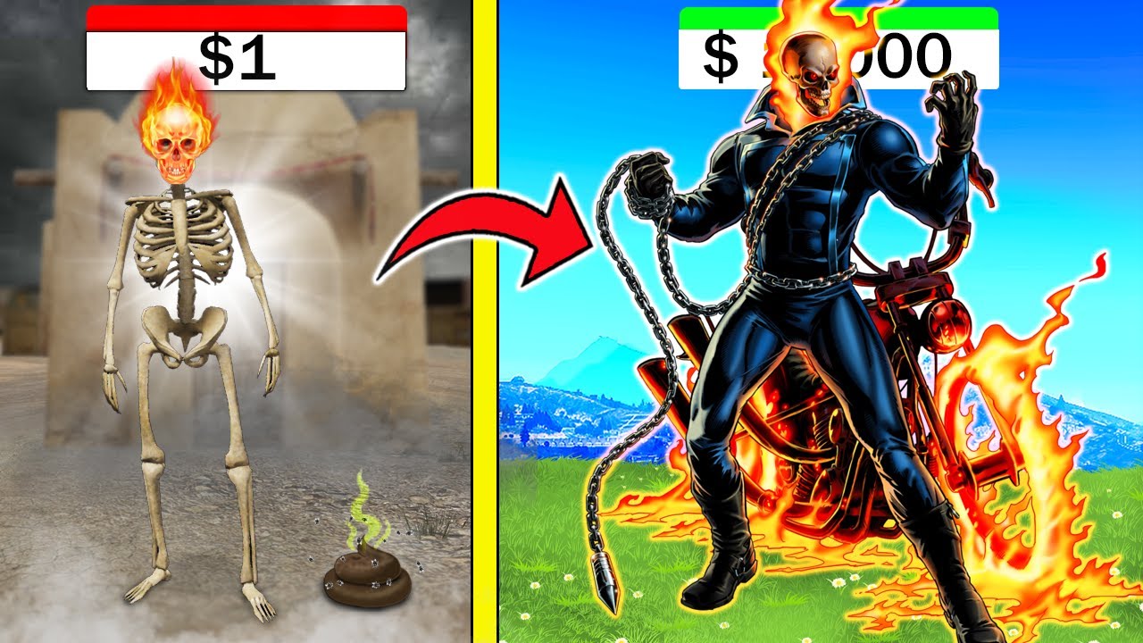 $1 থেকে $1000000 Ghost Rider এর সুইট আপগ্রেড ! GTA 5