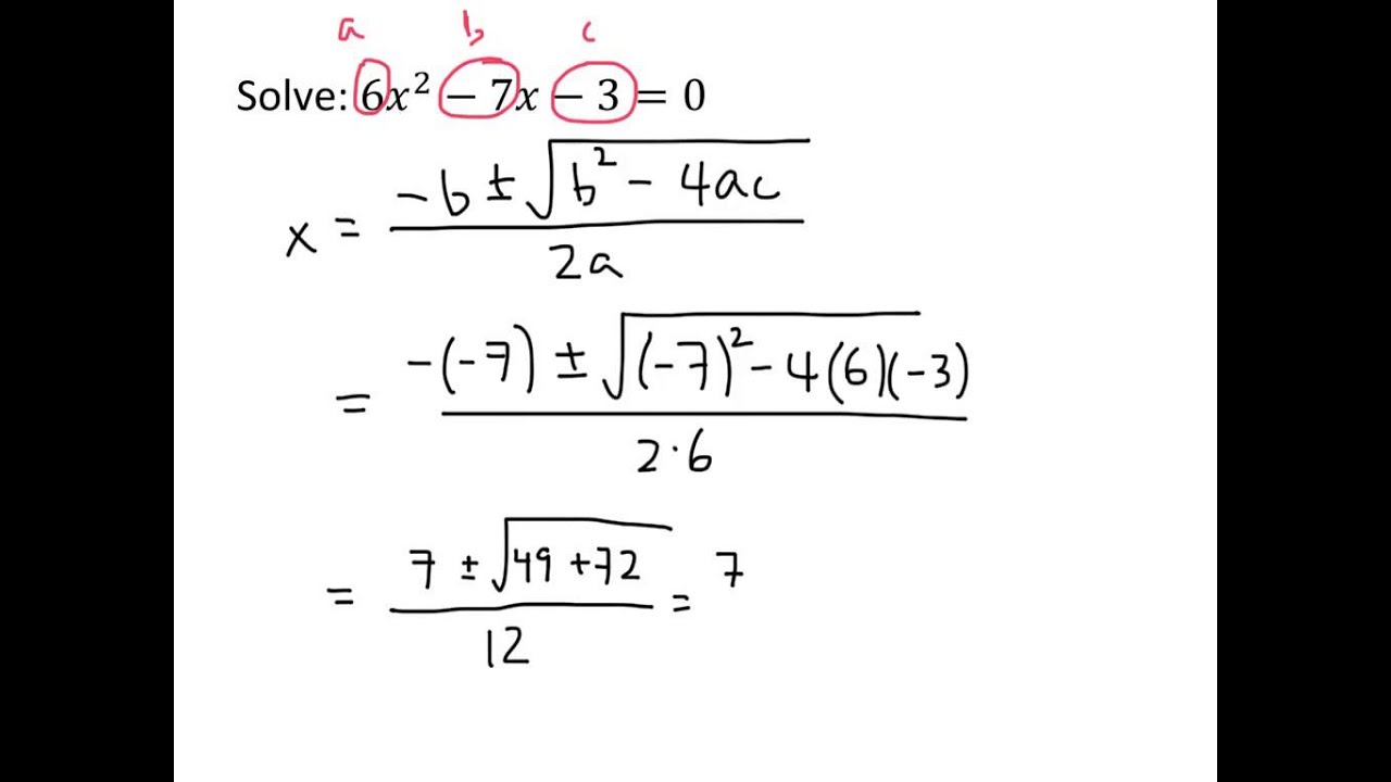 Example: The Quadratic Formula - YouTube