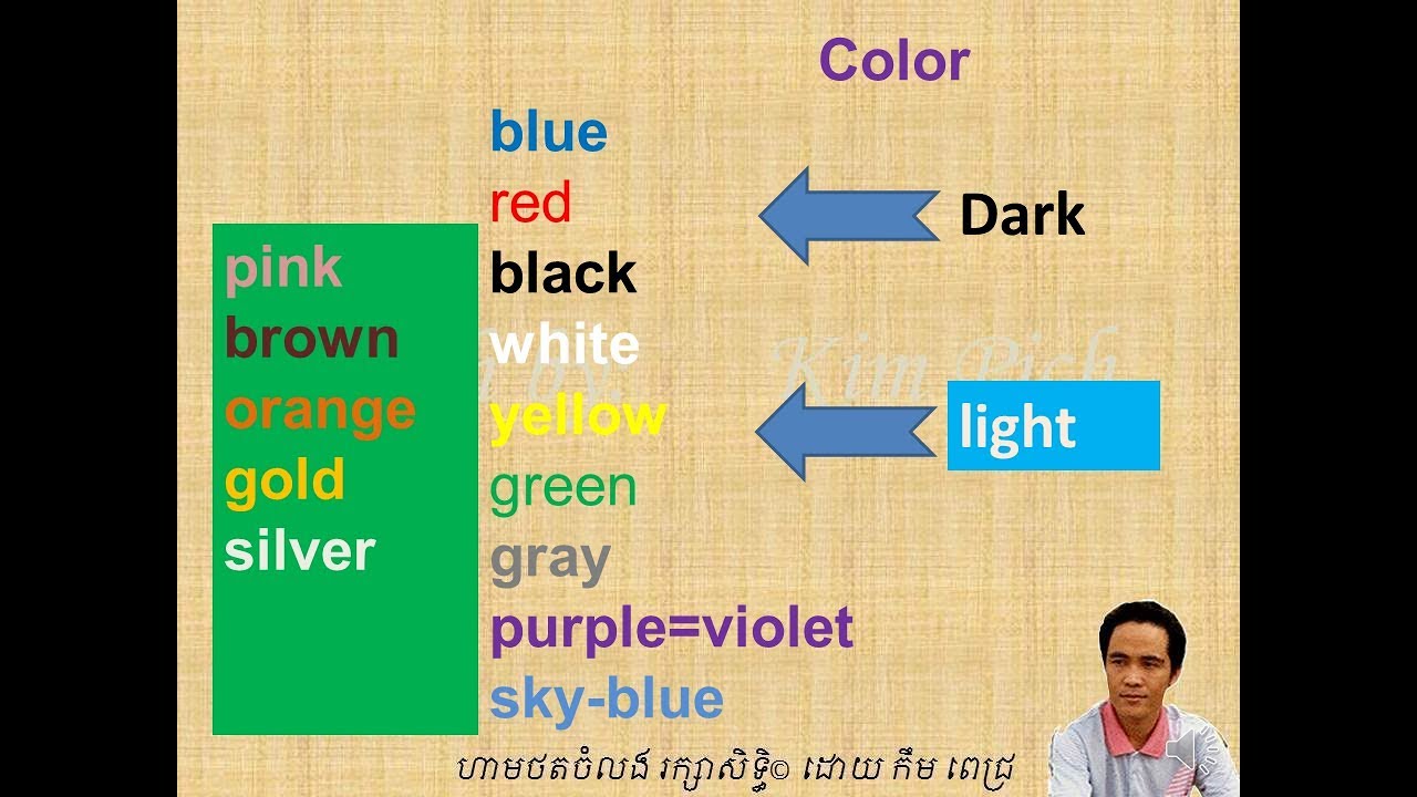 LESSON 16 COLORS | មេរៀនទី១៦ អំពីពណ៌ - YouTube