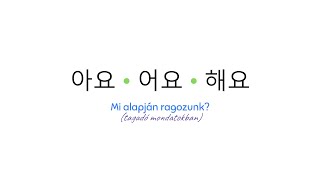 어요 & 아요 & 해요 ragozás - Koreai nyelvtanulás 4. Lecke screenshot 5