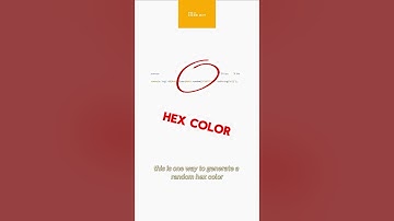 Generate a Random Hex Color using javascript
