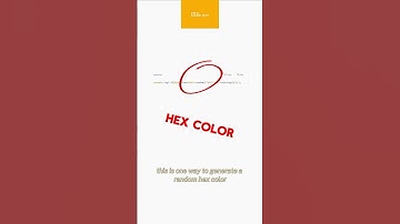 Generate a Random Hex Color using javascript