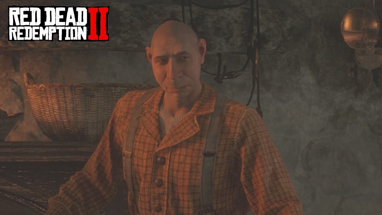 Arthur Beating Up Tall Deformed/Disabled Man In A Saloon In Red Dead