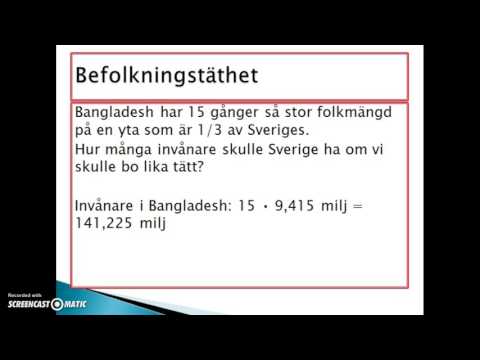 Video: Hur Man Beräknar Befolkningstäthet