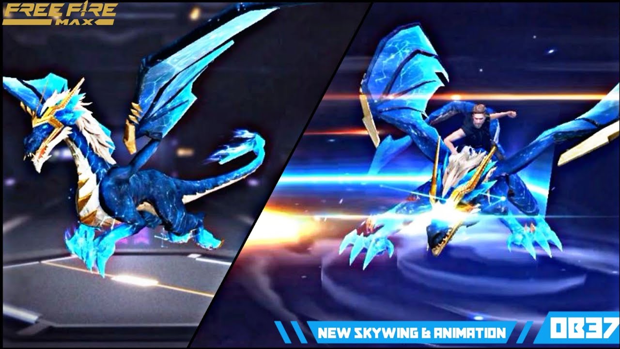 New Skywing & Animation [OB37] | Cosmic Drachen Skywing & Guardian Drachen Animation | Free Fire MAX