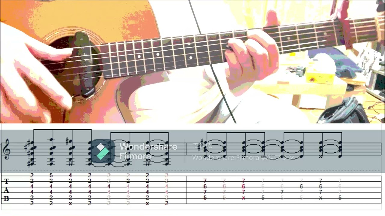 TAB譜]ほのかてらす / 大石昌良 弾いてみた - YouTube