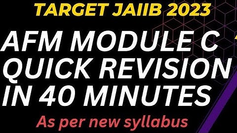 QUICKLY REVISE AFM MODULE C IN 45 MINUTES || FOR PDF PLS WHATSAPP ON 8292857381