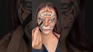 The transformation: Tiger makeup! 🐅 #makeup #makeuptutorial #asmr #makeuptransformation #nadinaioana