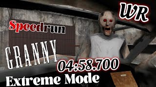 Granny - Extreme Mode Car Escape In 4:58.700 (Any% Glitchless Speedrun WORLD RECORD)