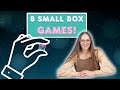 8 small box games  small box board and card games