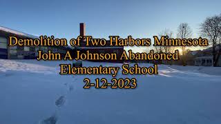 Abandoned School in Two Harbors MN Blown up by military drone funded by Mayor Candidate 2-12-2023