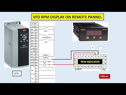 How to connect  Rpm meter  with VFD ,RPM METER connection with sensor.