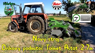 Nový pomocník,Diskový podmítač Tolmet Astat 2,7m + Zetor Crystal 10145🚜☀️💪