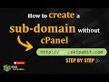 how to create subdomain without cpanel? | GoDaddy | Digital Ocean