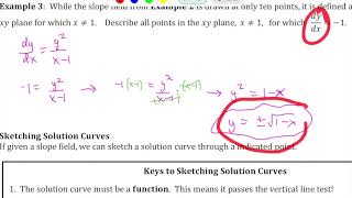 AP Calc Unit 7.3-7.4 Slope Field Video