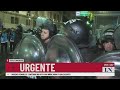 Protestas en el Congreso: tensión entre los manifestantes y la policía