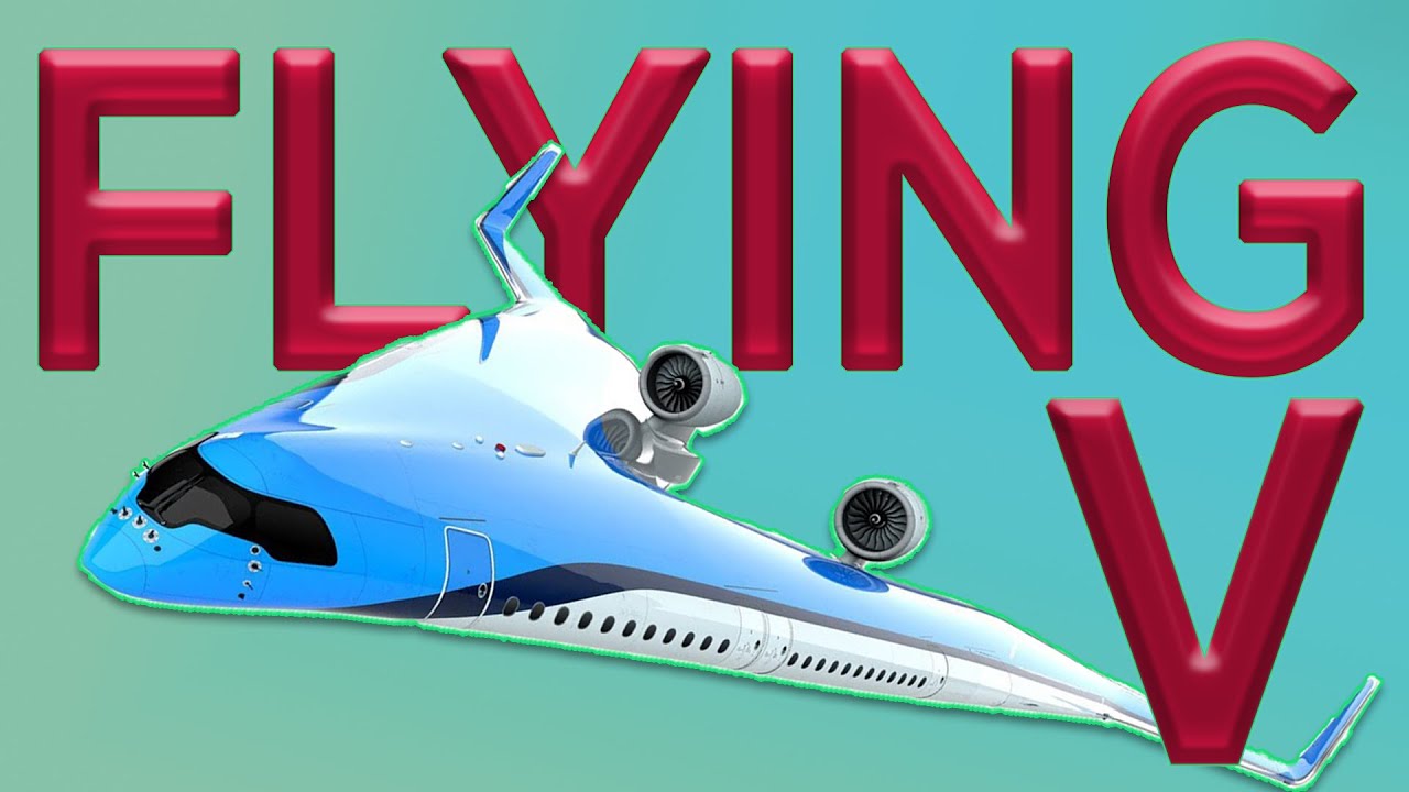 Futuristic flying v aircraft Futuristic 'flyingv' airplane makes