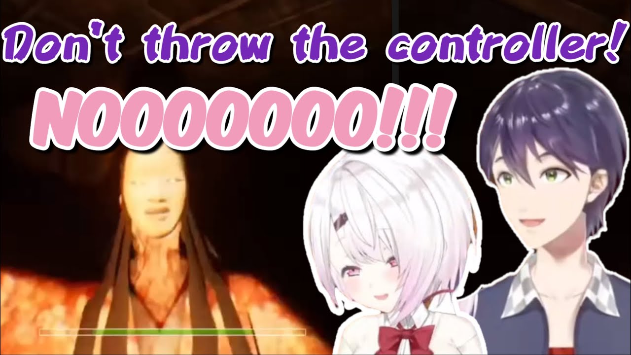 Shiina and Kenmochi cooperate while screaming to play a horror game【Nijisanji sub/Yuika/Touya】clip