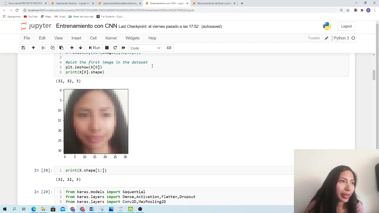 Haciendo reconocimiento facial con una red neuronal convolucional (CNN)