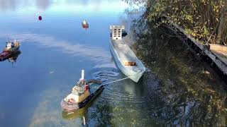 Tug Towing Endeavour & Two Tugs