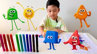 Colourblocks Colouring Fun | Fun Kids Video