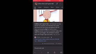 Why does Caillou have no hair?